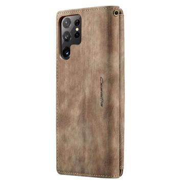 Caseme C30 Multifunktionel Samsung Galaxy S22 Ultra 5G Pung - Brun