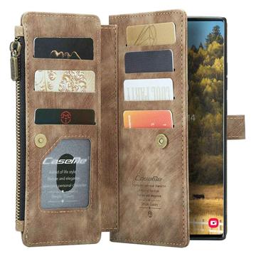 Caseme C30 Multifunktionel Samsung Galaxy S22 Ultra 5G Pung - Brun