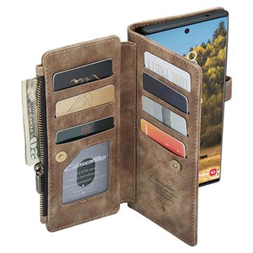 Caseme C30 Multifunktionel Samsung Galaxy S22 Ultra 5G Pung - Brun