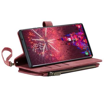 Caseme C30 Multifunktionel Samsung Galaxy S22 Ultra 5G Pung - Rød