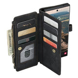 Caseme C30 Multifunktionel Samsung Galaxy S22 Ultra 5G Pung - Sort
