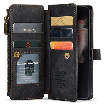 Caseme C30 Multifunktionel Samsung Galaxy Z Fold4 Pung - Sort