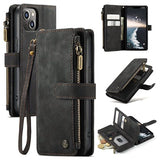 iPhone 14 Caseme C30 Multifunktionel Pung - Sort