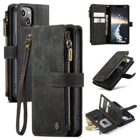 iPhone 14 Caseme C30 Multifunktionel Pung - Sort