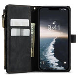 iPhone 14 Caseme C30 Multifunktionel Pung - Sort