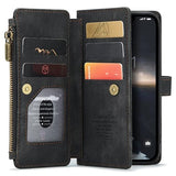 iPhone 14 Caseme C30 Multifunktionel Pung - Sort