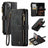 Caseme C30 Multifunktionel iPhone 14 Plus Pung - Sort