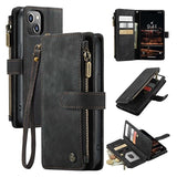 Caseme C30 Multifunktionel iPhone 14 Plus Pung - Sort