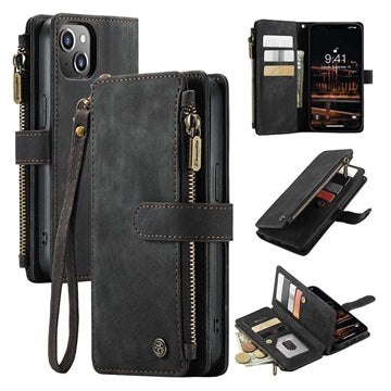 Caseme C30 Multifunktionel iPhone 14 Plus Pung - Sort