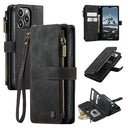Caseme C30 Multifunktionel iPhone 14 Pro Pung - Sort