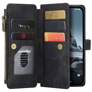 Caseme C30 Multifunktionel iPhone 14 Pro Pung - Sort