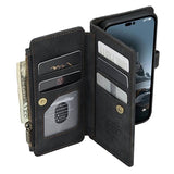 Caseme C30 Multifunktionel iPhone 14 Pro Pung - Sort