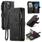 Caseme C30 Multifunktionel iPhone 14 Pro Max Pung - Sort