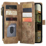 Caseme C30 Multifunktionel iPhone 14 Plus Pung - Brun