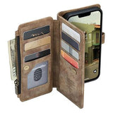 Caseme C30 Multifunktionel iPhone 14 Plus Pung - Brun