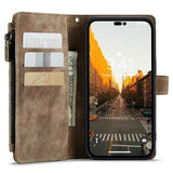 Caseme C30 Multifunktionel iPhone 14 Pro Max Pung - Brun