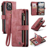 Caseme C30 Multifunktionel iPhone 14 Pro Max Pung - Rød