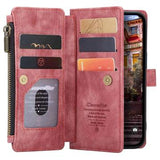 Caseme C30 Multifunktionel iPhone 14 Pro Pung - Rød