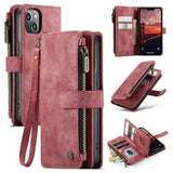 iPhone 14 Caseme C30 Multifunktionel Pung - Rød