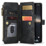 iPhone 15 Caseme C30 Multifunktionel Pung - Sort