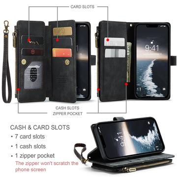iPhone 15 Caseme C30 Multifunktionel Pung - Sort