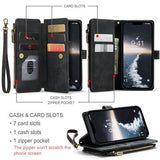iPhone 15 Caseme C30 Multifunktionel Pung - Sort