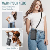 Caseme ME50 Universal Crossbody-taske m. RFID-beskyttelse - 4"-7.3" - Sort