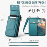 Caseme ME50 Universal Crossbody-taske m. RFID-beskyttelse - 4"-7.3" - Blå