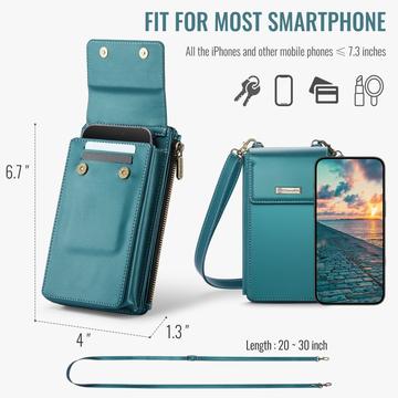 Caseme ME50 Universal Crossbody-taske m. RFID-beskyttelse - 4"-7.3" - Blå