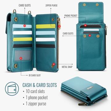 Caseme ME50 Universal Crossbody-taske m. RFID-beskyttelse - 4"-7.3" - Blå