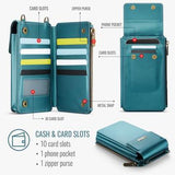 Caseme ME50 Universal Crossbody-taske m. RFID-beskyttelse - 4"-7.3" - Blå