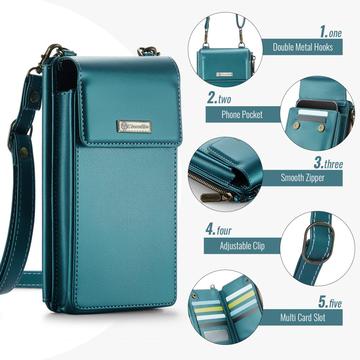 Caseme ME50 Universal Crossbody-taske m. RFID-beskyttelse - 4"-7.3" - Blå