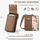 Caseme ME50 Universal Crossbody-taske m. RFID-beskyttelse - 4"-7.3" - Brun