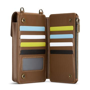 Caseme ME50 Universal Crossbody-taske m. RFID-beskyttelse - 4"-7.3" - Brun