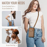 Caseme ME50 Universal Crossbody-taske m. RFID-beskyttelse - 4"-7.3" - Brun
