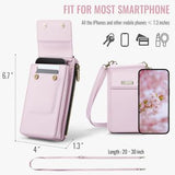 Caseme ME50 Universal Crossbody-taske m. RFID-beskyttelse - 4"-7.3" - Pink
