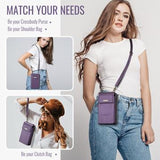 Caseme ME50 Universal Crossbody-taske m. RFID-beskyttelse - 4"-7.3" - Lilla