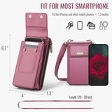 Caseme ME50 Universal Crossbody-taske m. RFID-beskyttelse - 4"-7.3" - Rød