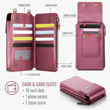 Caseme ME50 Universal Crossbody-taske m. RFID-beskyttelse - 4"-7.3" - Rød
