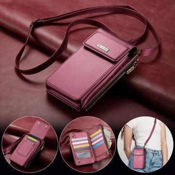 Caseme ME50 Universal Crossbody-taske m. RFID-beskyttelse - 4"-7.3" - Rød