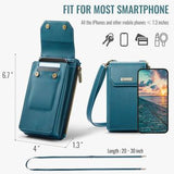 Caseme Me40 Universal RFID-skuldertaske - 4"-7.5" - Grøn