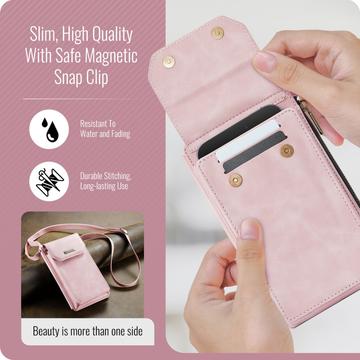 Caseme Me40 Universal RFID-skuldertaske - 4"-7.5" - Pink
