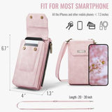 Caseme Me40 Universal RFID-skuldertaske - 4"-7.5" - Pink