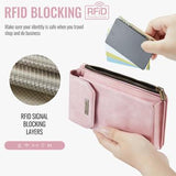 Caseme Me40 Universal RFID-skuldertaske - 4"-7.5" - Pink