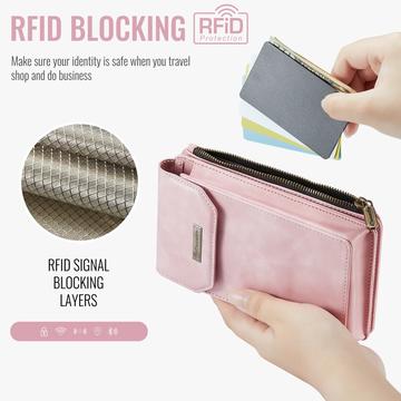 Caseme Me40 Universal RFID-skuldertaske - 4"-7.5" - Pink