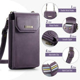 Caseme Me40 Universal RFID-skuldertaske - 4"-7.5" - Lilla