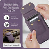 Caseme Me40 Universal RFID-skuldertaske - 4"-7.5" - Lilla