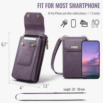 Caseme Me40 Universal RFID-skuldertaske - 4"-7.5" - Lilla