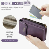 Caseme Me40 Universal RFID-skuldertaske - 4"-7.5" - Lilla