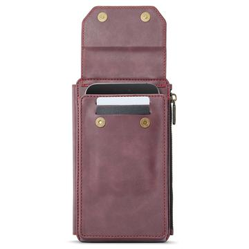Caseme Me40 Universal RFID-skuldertaske - 4"-7.5" - Rød
